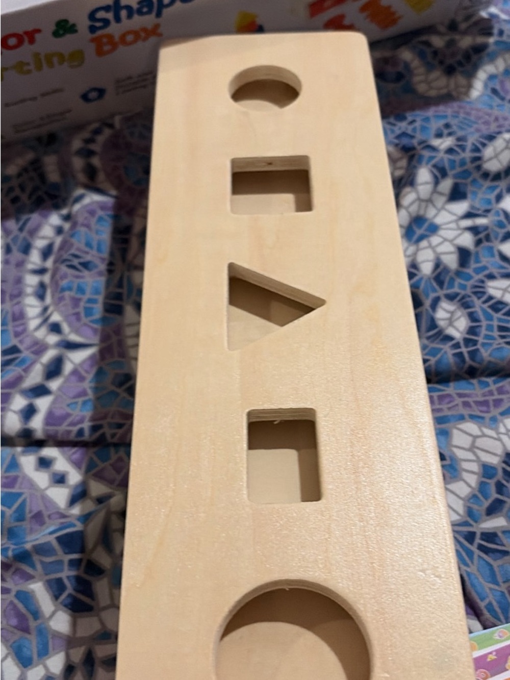 Wooden Color & Shape Sorting Box - Picture 2 of 3